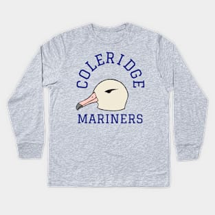 Coleridge Mariners sports logo with albatross mascot Kids Long Sleeve T-Shirt